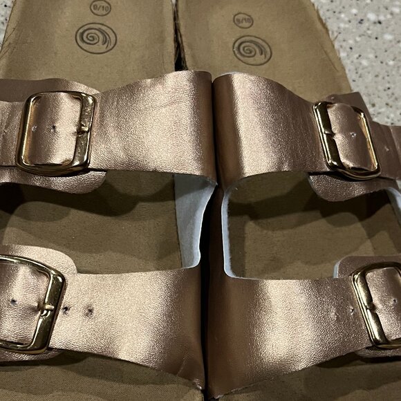 Women's Cork Footbed Slide Sandals Arch Support Summer Outdoor Sandals - Picture 2 of 9